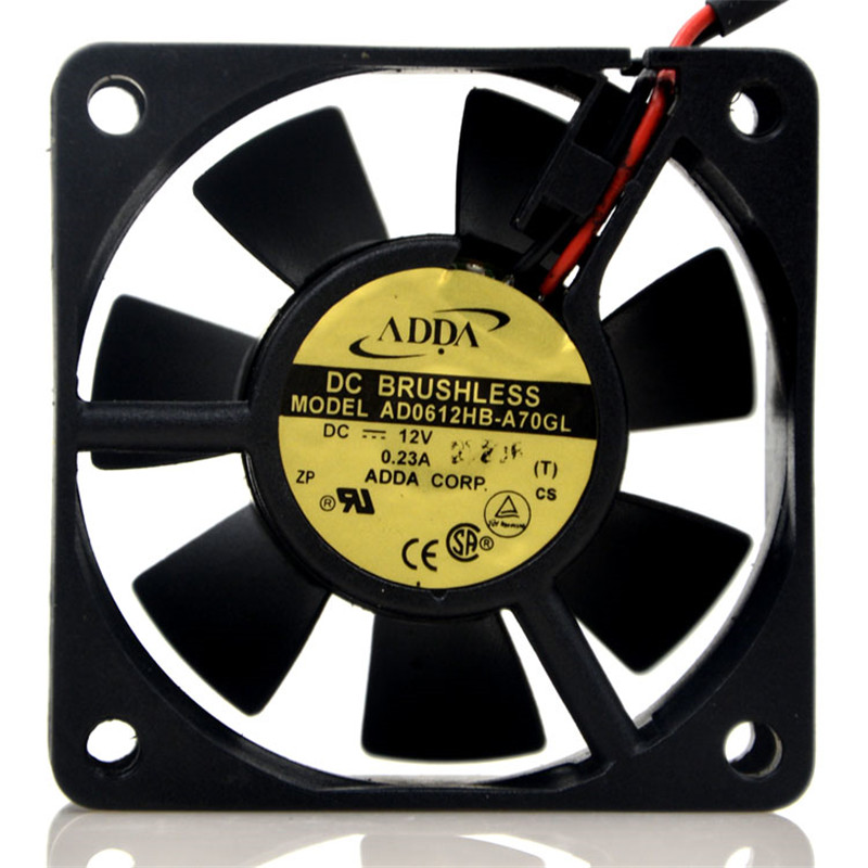 For ADDA AD0612HB-A70GL DC 12V 0.23A 4500RPM 6cm 6025 60x60x25mm Axial Flow Cooling Fan