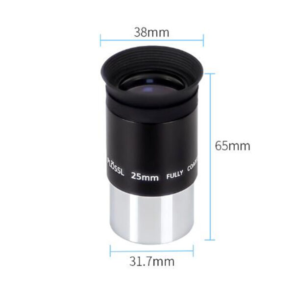 1.25 Inches 31.7mm PLOSSL 25mm PL25mm Eyepiece Astronomical Telescope Accessory High Power HD Professional Stargazing